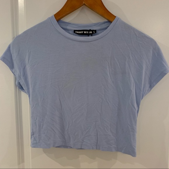 Blue crop top T-shirt - Picture 1 of 2